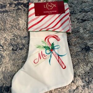 Lenox Mr and Mrs Holiday Stocking